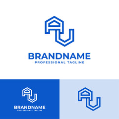 Obraz premium Modern Initials AU Logo, suitable for business with AU or UA initials