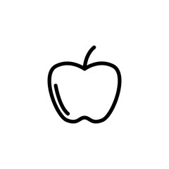 apple line icon logo vector