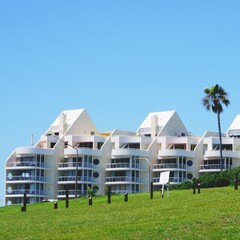 Fototapeta na wymiar Maloolaba skyline on Sunshine Coat, Queensland, Australia