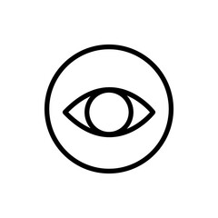eye spy line icon logo vector