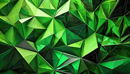 abstract green background.a dynamic and abstract polygon background featuring vibrant green geometric shapes and intricate patterns, evoking a sense of modernity and complexity. 
