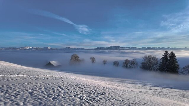 Foggy Motionlapse in the Highland of Switzerland.