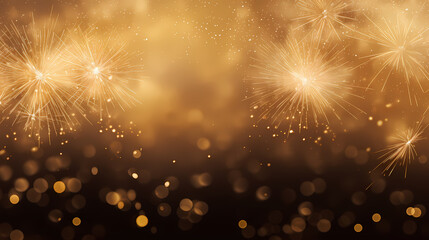 Beautiful creative holiday background with fireworks and sparkles - obrazy, fototapety, plakaty