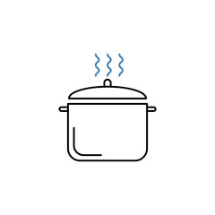 pot concept line icon. Simple element illustration. pot concept outline symbol design.