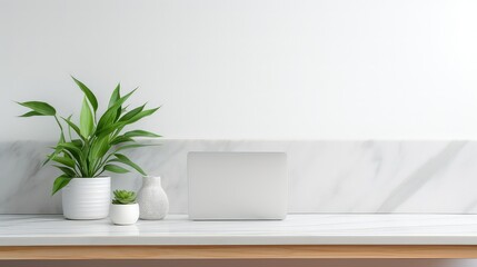 Obraz na płótnie Canvas office computer table background illustration workspace technology, modern design, home work office computer table background