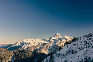 Lussari mountain in the Julian Alps