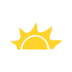 Hand drawn Yellow sun vector illustration 