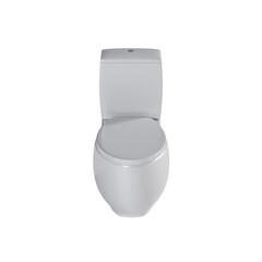 Lavatory pan isolated on a transparent background, bidet, 3D illustration, and CG render