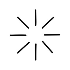 Hand drawn Retro sunburst 