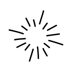 Hand drawn Retro sunburst 