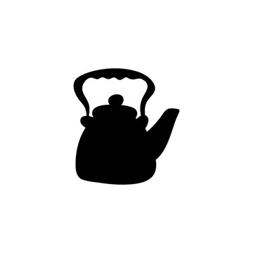 recommend clip art: Ceramic teapot and kettle silhouette