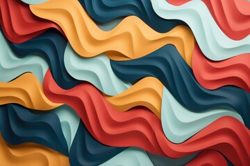 Colourful wavy graphics elements pattern background.