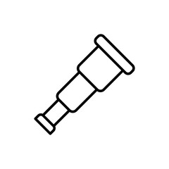 Telescope outline icons, minimalist vector illustration ,simple transparent graphic element .Isolated on white background