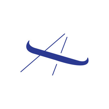 ski board icon logo vector image