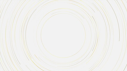 Shiny golden circular lines abstract tech background
