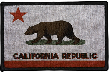 sewn fabric badge patch of the federal state of   CALIFORNIA