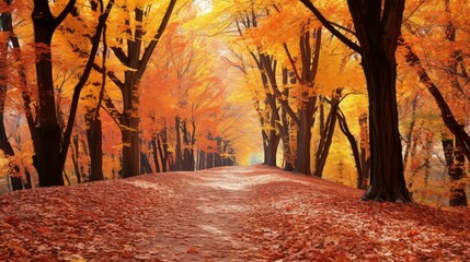 nature leaves autumn background illustration fall orange, yellow brown, seasonal trees nature leaves autumn background