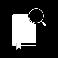 book search icon logo vector image