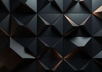 abstract geometric black background with light