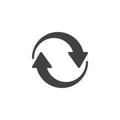 Spinning arrows vector icon