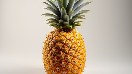 Fresh pineapple on a light background
