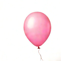 pink balloon isolated on white