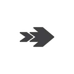 Right fading arrow vector icon