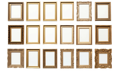 Euro Plastic Document Frame Collection on White or PNG Transparent Background
