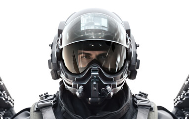 A Fighter Pilot's View from the Cockpit on White or PNG Transparent Background