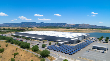 A large solar-powered data center in Silicon Valley - obrazy, fototapety, plakaty