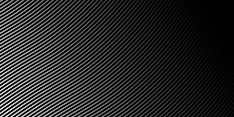 Diagonal lines halftone effect. Abstract black and white background with curve lines and waves.