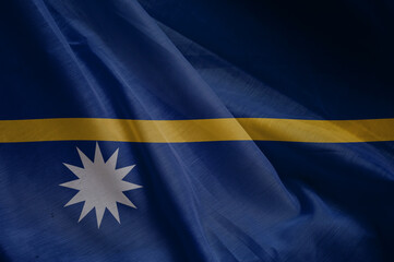 wavy silky flag of  NAURU