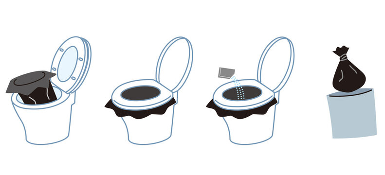 トイレ凝固剤の使用手順　防災用品