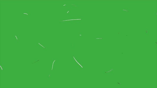 Animation loop video abstract on green screen background 