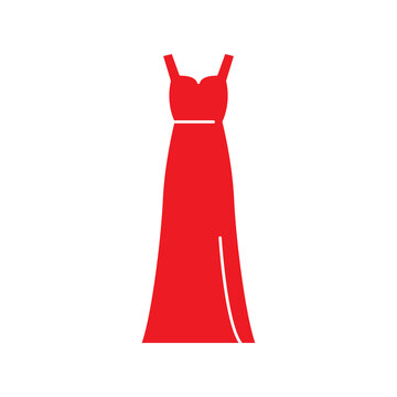 red dress icon logo vector image