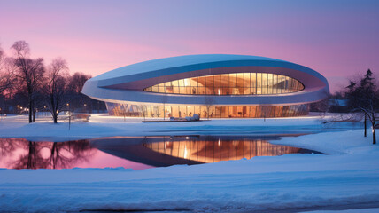 An ultramodern circular concert hall in Helsinki und