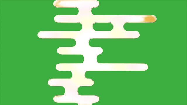 Animation loop video abstract on green screen background 