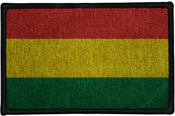 embroidered country flag sewn patch of  BOLIVIA