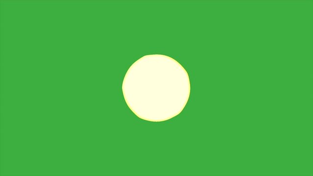 Animation loop video abstract start on green screen background