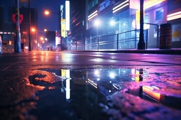 Obraz premium Rainy Night in the City