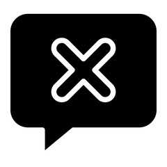 Obraz premium Approval and Rejection Speech Bubble icon