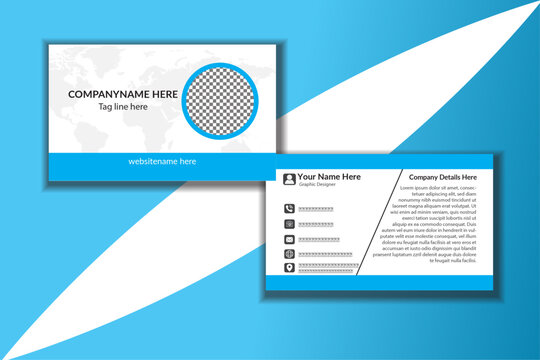 Creative and Clean Business Card design template. vector design, Vector illustration. 