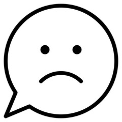 negative feedback emoticon chat