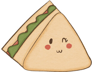 Watercolor element cute for summer