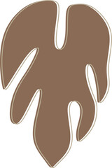 Abstract monstera leaf vector element