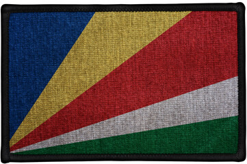 embroidered sewn patch flag of SEYCHELLES