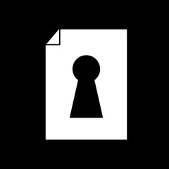 document lock icon logo vector image