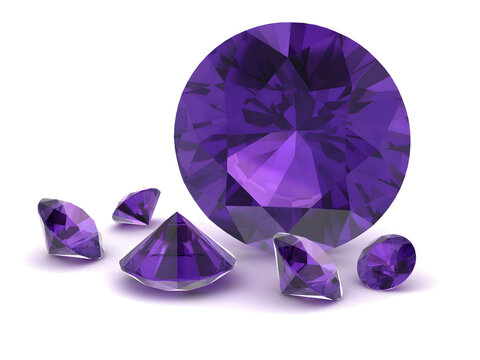 beautiful gem on white background (high resolution 3D image)