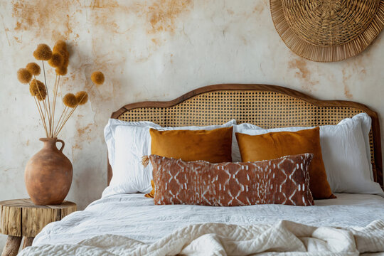 Bohemian Bedroom Oasis with Textural Contrast