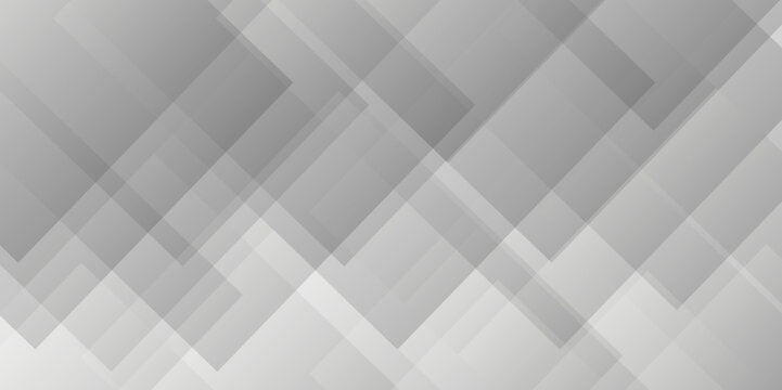 Modern Abstract white background design with layers of textured white transparent material in triangle and squares shapes. White color technology concept geometric line vector background. © armans